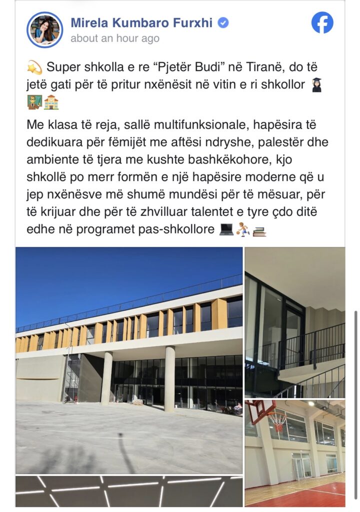 Shkolla “Pjetër Budi” drejt përfundimit, ambiente moderne e gjithëpërfshirëse për nxënësit në Tiranë 1 IMG 9256