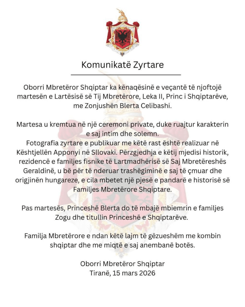 Princ Leka II martohet me Blerta Celibashin, detaje nga ceremonia private 1 image 21