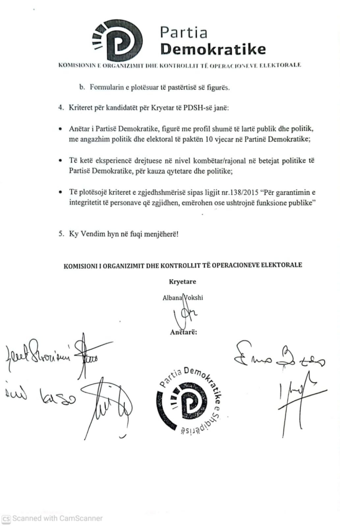 Nesër afati i fundit për kandidaturat për kreun e PD, media zbardh udhëzimin: S’lejohen të dënuarit me vendim të formës së prerë! Salianji mbetet jashtë gare 2 image 17