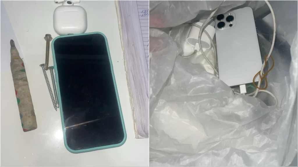I paraburgosuri kapet me iPhone në ambientet e qelisë, sekuestrohen edhe dy aparate të tjerë telefonikë në IEVP Durrës IMG 2323