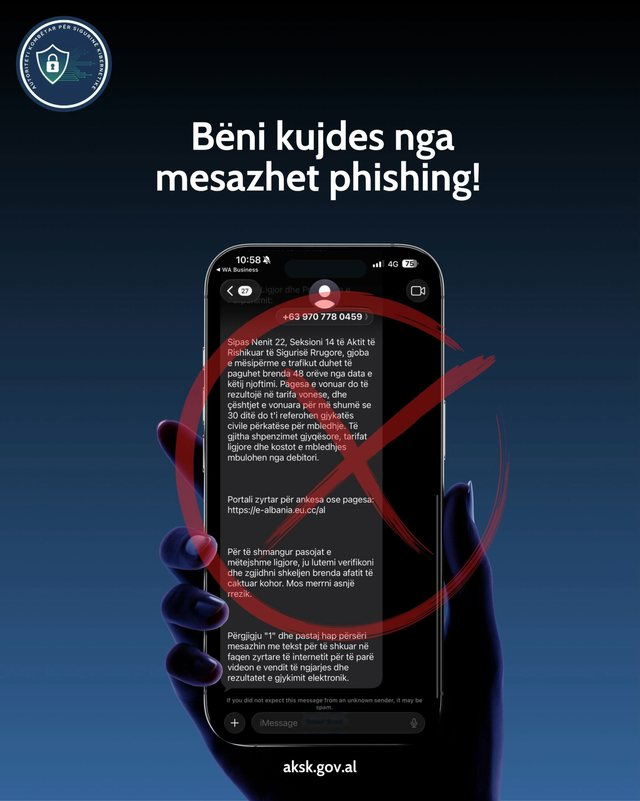 Kujdes nga këtë mesazhe nga e-albania! AKSK denoncon skemën mashtruese të gjobave të papaguara 1 image 3