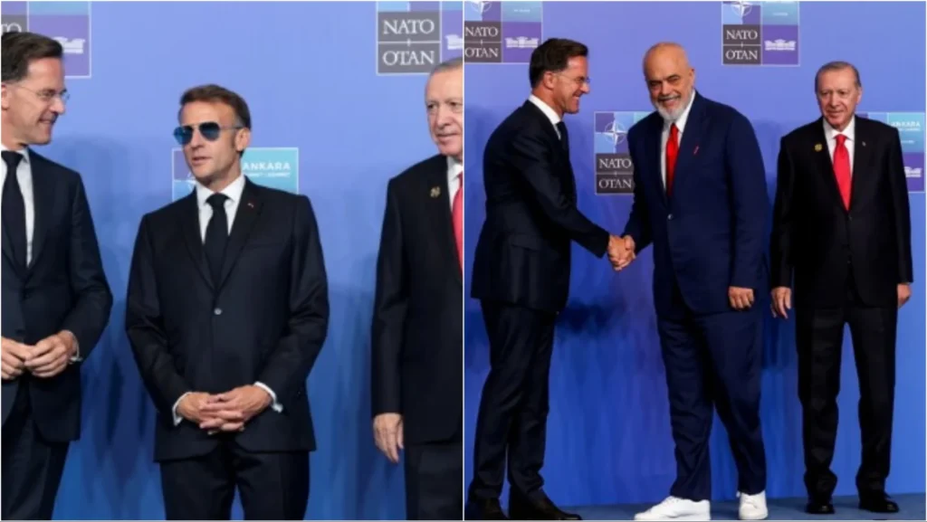 Nga Macron me syze të errëta te Rama me atletet e bardha, The Guardian veçon momentet më pikante nga Samiti i NATO-s në Ankara MixCollage 08 Jul 2026 12 49 PM 7663
