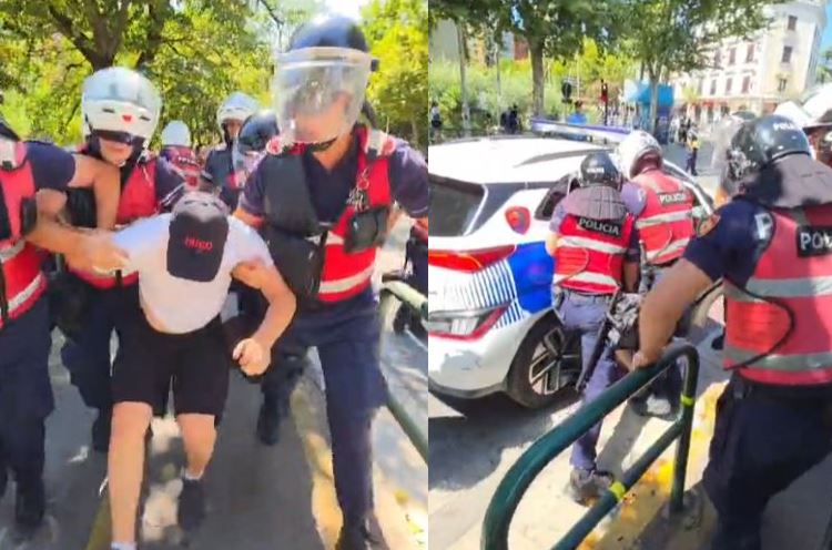 Protesta para Kuvendit, rreth 20 persona shoqërohen në polici; mes tyre edhe një gazetare PROTESTE