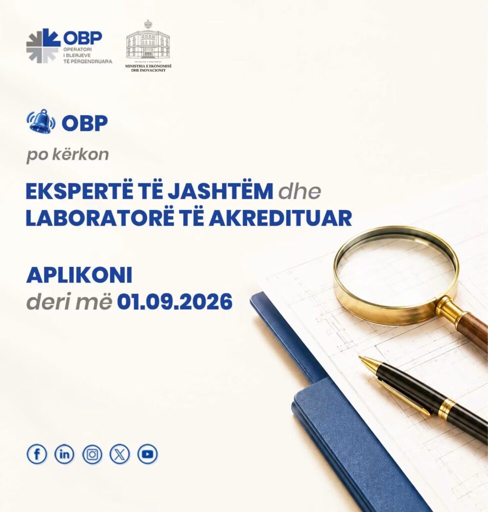OBP hap aplikimet për ekspertë të jashtëm dhe laboratorë të akredituar, afati deri më 1 shtator IMG 2571