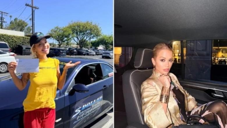 Pas 12 vitesh, Rita Ora merr më në fund patentën e makinës në Los Angeles 1790673154 ritaora