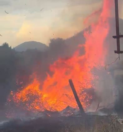 Zjarr i madh në Gjirokastër, rrezikohen banesat dhe një fabrikë uji zjarr 7