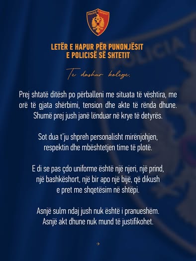 “Nuk do jeni vetëm”, Hita mesazh efektivëve: Asnjë sulm ndaj jush nuk do tolerohet 1 857938581 1533718662126807 8051362518749350143 n 1
