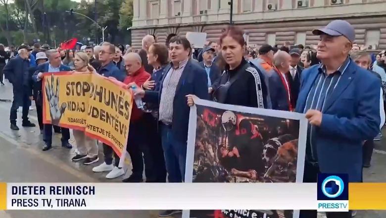 I sanksionuar nga SHBA dhe BE/ Televizioni iranian raporton protestat e dhunshme në Tiranë, i “shet” si tubime mbarëpopullore Lushi